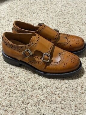 Women’s Light Brown Monk Strap Loafers